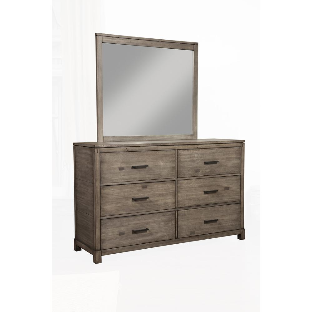 Sydney 6 Drawer Dresser, Weathered Grey