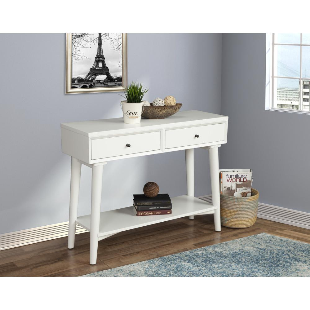 Flynn Console Table, White