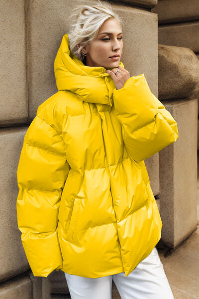 Pocketed Zip Up Hooded Puffer Jacket - Mervyns