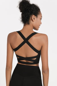 Thumbnail for Crisscross Open Back Cropped Sports Cami