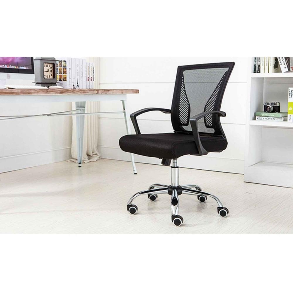 American Imaginations 23.62-in. W 39.37-in. H Modern Stainless Steel-Plastic-Nylon Office Chair In Black, AI-29163 - Mervyns