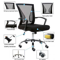Thumbnail for American Imaginations 23.62-in. W 39.37-in. H Modern Stainless Steel-Plastic-Nylon Office Chair In Black, AI-29163 - Mervyns