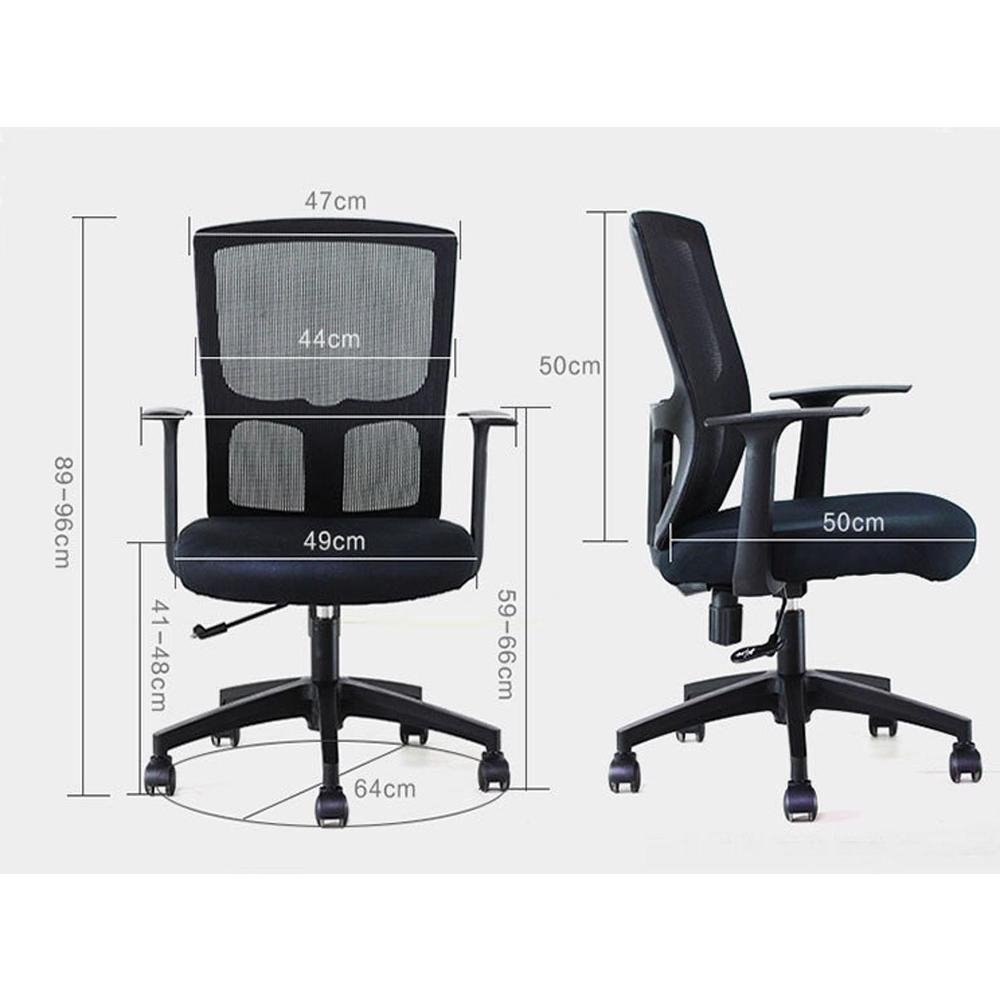 American Imaginations 25.2-in. W 37.8-in. H Modern Stainless Steel-Plastic-Nylon Office Chair In Black, AI-28707 - Mervyns