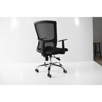 Thumbnail for American Imaginations 25.2-in. W 37.8-in. H Modern Stainless Steel-Plastic-Nylon Office Chair In Black, AI-28707 - Mervyns