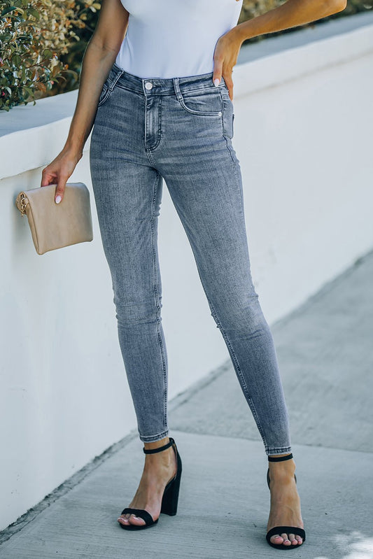 Ankle-Length Skinny Jeans with Pockets - Mervyns
