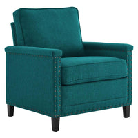 Thumbnail for Ashton Upholstered Fabric Armchair - Teal EEI-4988-TEA - Mervyns