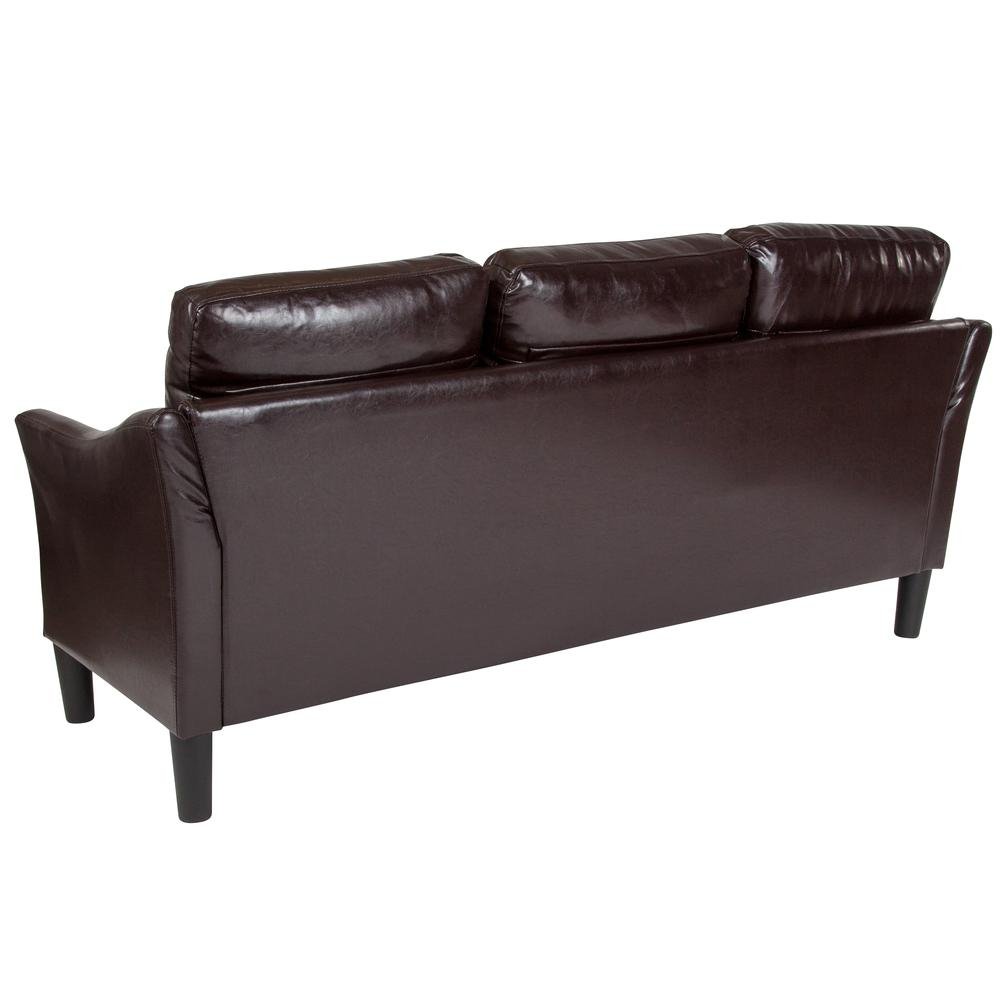 Asti Upholstered Sofa in Brown LeatherSoft - Mervyns
