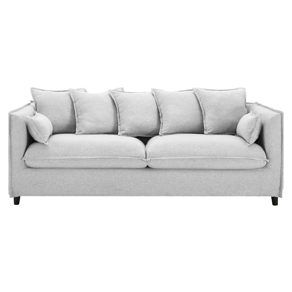 Avalon Slipcover Fabric Sofa - Light Gray EEI-4449-LGR - Mervyns