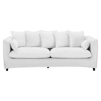 Thumbnail for Avalon Slipcover Fabric Sofa - White EEI-4449-WHI - Mervyns