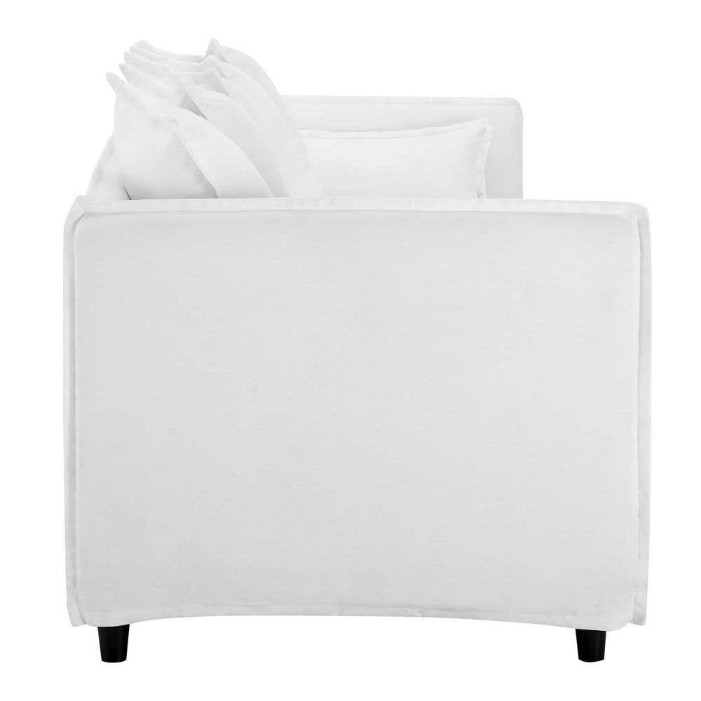 Avalon Slipcover Fabric Sofa - White EEI-4449-WHI - Mervyns