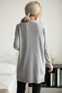 Thumbnail for Ribbed Longline Open Front Cardigan