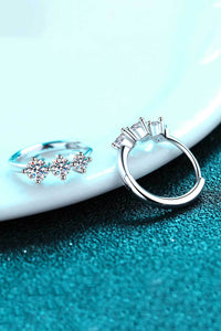 Thumbnail for Sterling Silver Moissanite Huggie Earrings