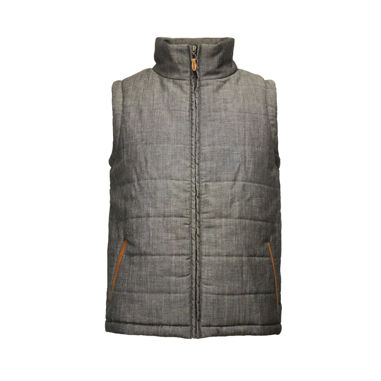 Bodywarmer puffer Vest in Wool Linen - Mervyns