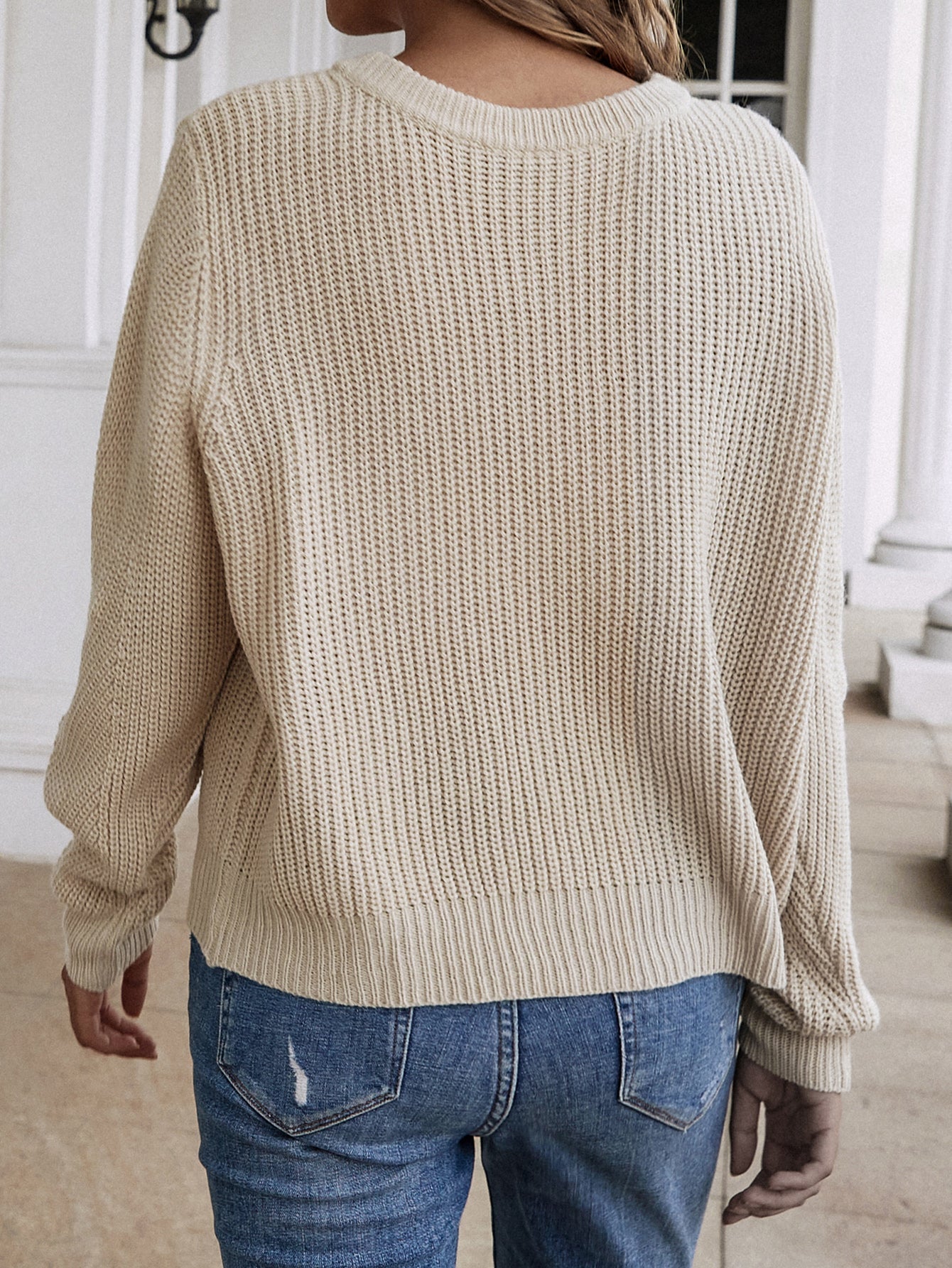 Button Down Rib-Knit Reversible Sweater - Mervyns