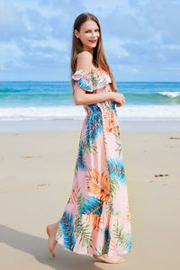 Thumbnail for Full Size Ruffled Off-Shoulder Flutter Sleeve Maxi Dress