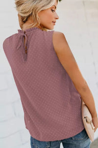 Thumbnail for Smocked Tie Back Frill Trim Tank