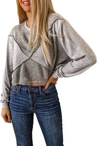 Thumbnail for Exposed Seam Round Neck Cropped Top