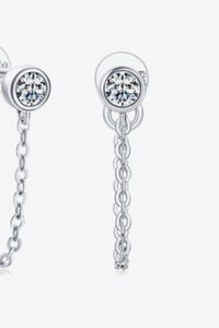 Thumbnail for Inlaid Moissanite Chain Earrings