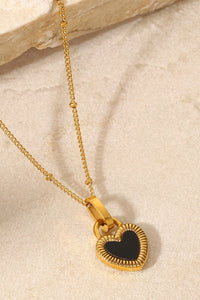 Thumbnail for Contrast Heart Pendant Necklace - Mervyns