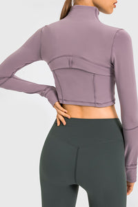 Thumbnail for Zip Front Cropped Sports Jacket
