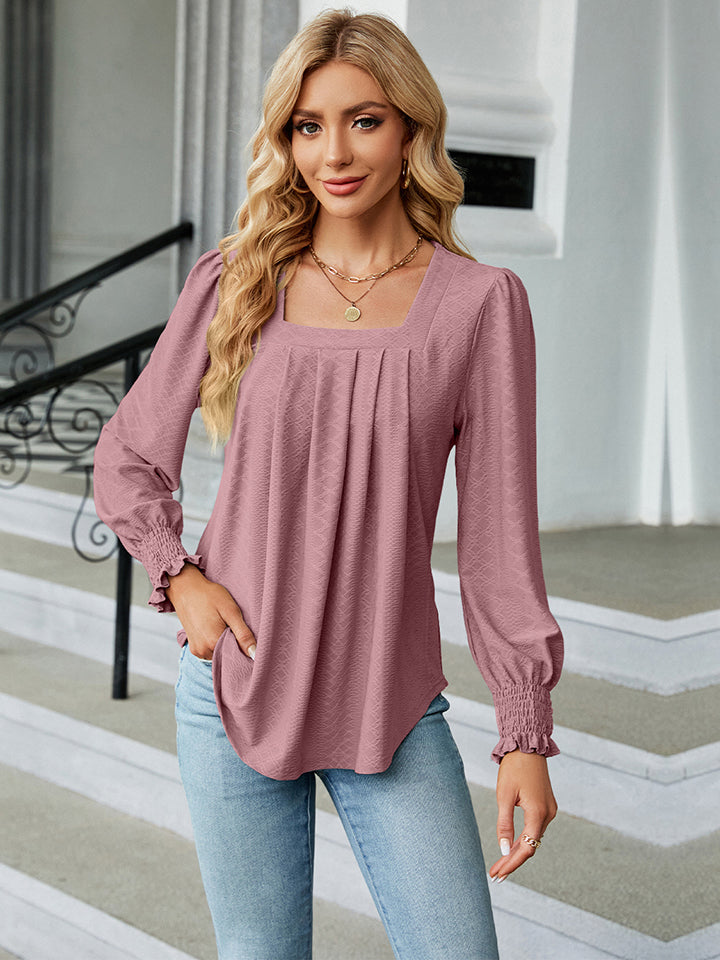 Square Neck Puff Sleeve Blouse