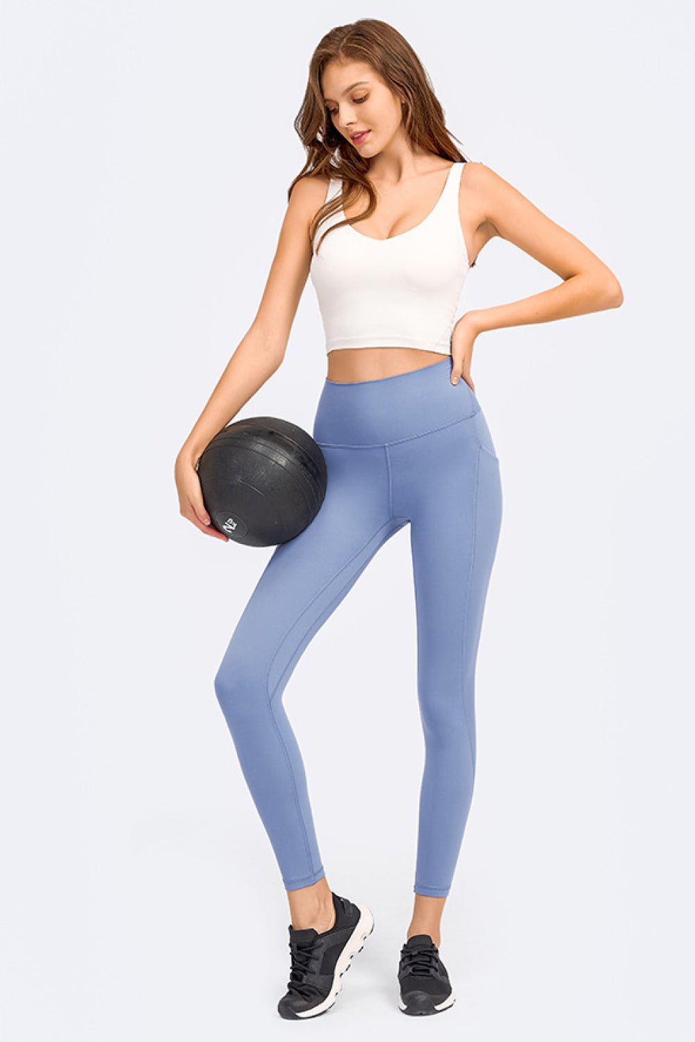 Deep V-Neck Crop Sports Bra - Mervyns