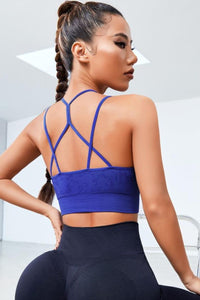Thumbnail for Strappy Scoop Neck Sports Bra