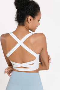Thumbnail for Crisscross Open Back Cropped Sports Cami