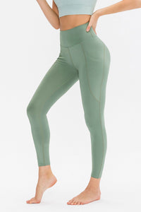 Thumbnail for Slim Fit Long Active Leggings with Pockets