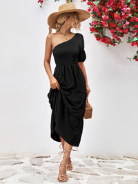 Thumbnail for Smocked One-Shoulder Midi Dress