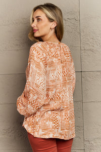 Thumbnail for HEYSON Just For You Full Size Aztec Tunic Top